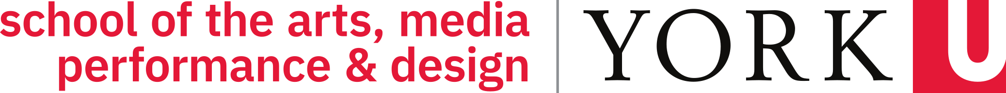 Logo for York University School of the Arts, Media, Performance & Design